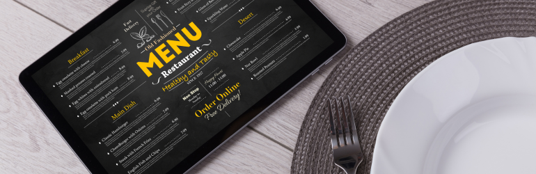 Menu accessible en ligne 
